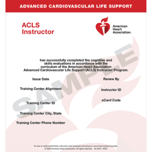ACLS Instructor (eCard)