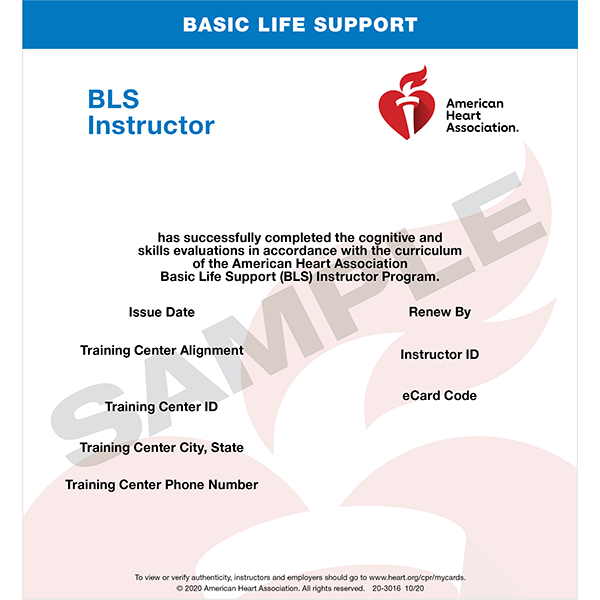 BLS Instructor (eCard)
