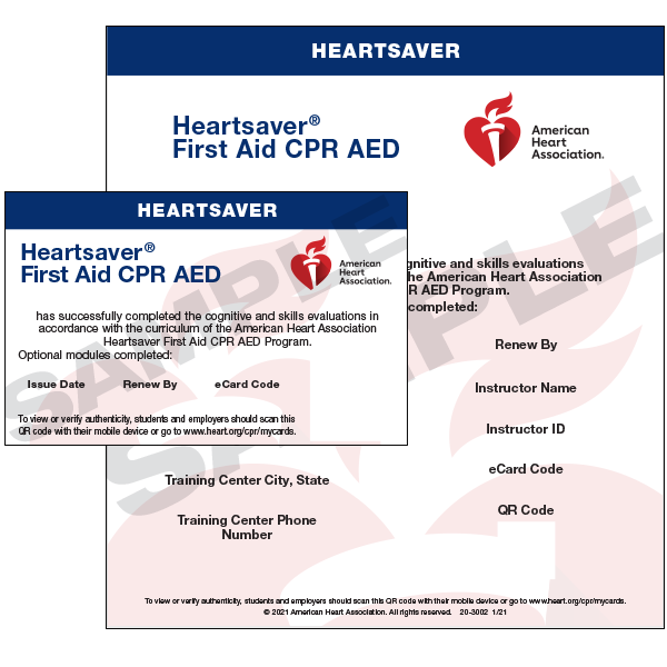 Heartsaver First Aid, CPR & AED