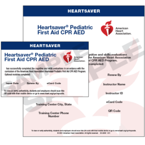 Heartsaver Pediatric First Aid CPR & AED